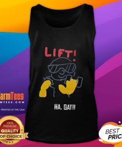 Funny Lift Ha Gay Tank Top featuring a humorous design perfect for pride events and casual outings.