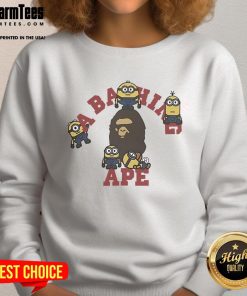 Funny Minions A Bathing Ape sweatshirt featuring vibrant colors and playful design, perfect for casual wear.