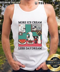 Funny 'More Ice Cream, Less Daydream' Goose Tank Top featuring a playful design for summer style and humor.
