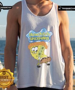 Funny MunchBob SpicePants tank top featuring SpongeBob SquarePants design, perfect for fans of the animated series.