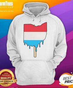 Funny Ohio popsicle map hoodie design featuring colorful popsicles and a playful state outline.