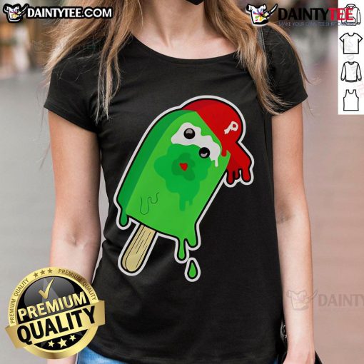 Funny Phan Pop Ice Cream Ladies Tee featuring a colorful ice cream graphic and playful text for a fun summer vibe.