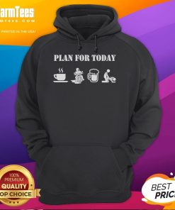 Funny plan for today featuring a motorcyclist hoodie with coffee, beer, and playful elements for daily adventures.