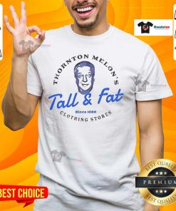 Funny Rodney Dangerfield Thornton Melon 'Tall and Fat' T-Shirt featuring a playful design and vibrant colors.