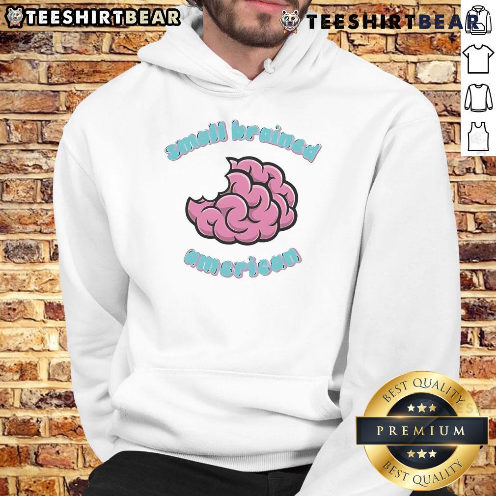 Funny Small Brained American Brain Hoodie Funny small-brained American brain hoodie featuring a quirky design and vibrant colors, perfect for casual wear.