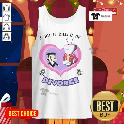 Funny Spamton I Am A Child Of Divorce Tank Top featuring a humorous design for fans of meme culture and gaming.