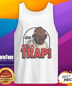 Funny Star Wars It's A Trap Tank Top featuring a humorous design inspired by the iconic sci-fi franchise.