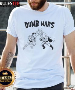 Funny Star Wars Trump and Musk War T-Shirt featuring humorous space battle design, perfect for fans of geeky apparel.