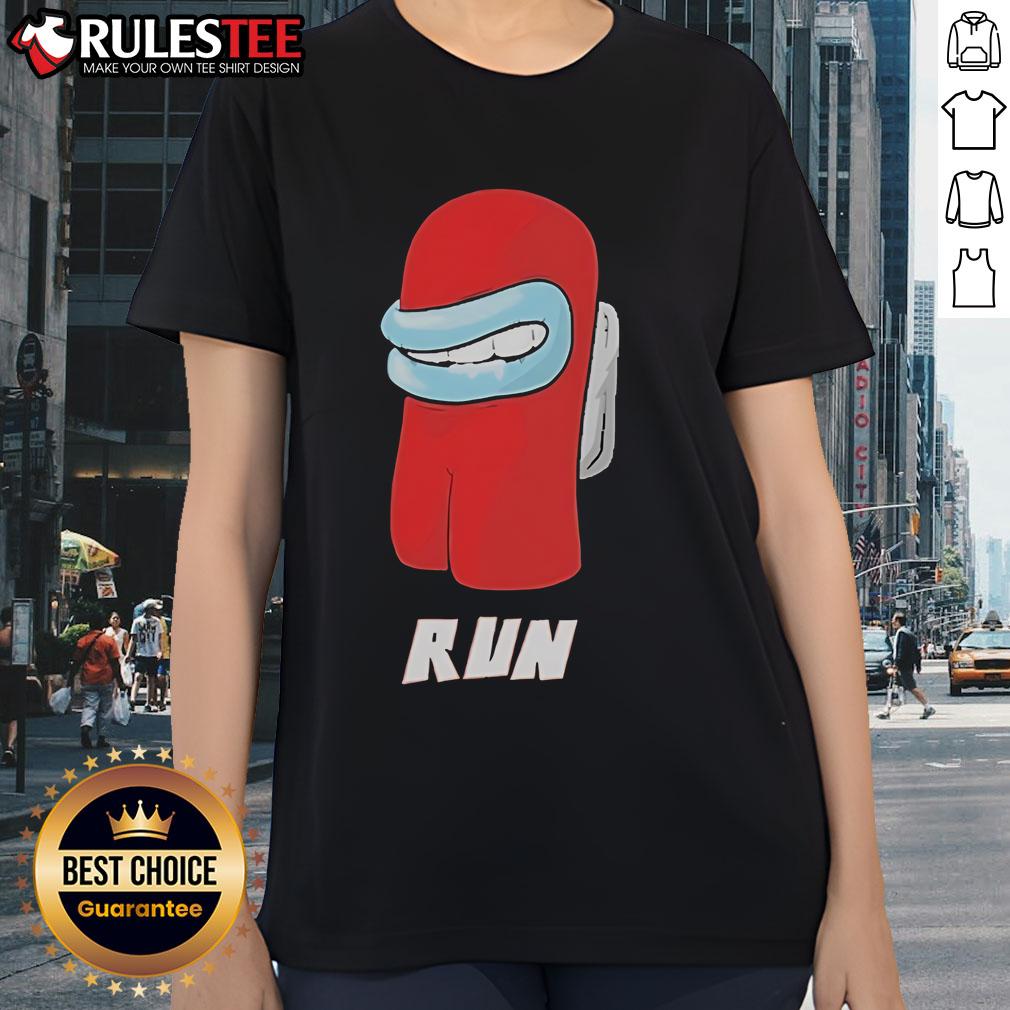 Funny Sussy Man Run Among Us Ladies Tee