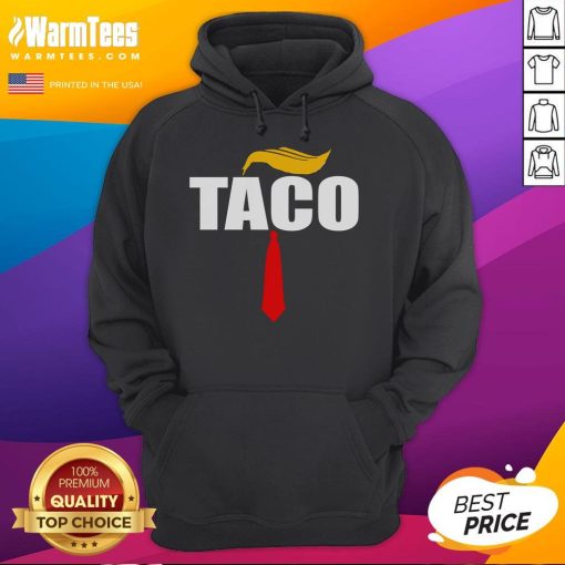 Funny Taco Trump Hair Tie Hoodie featuring a quirky taco design and vibrant colors, perfect for humorous fashion lovers.