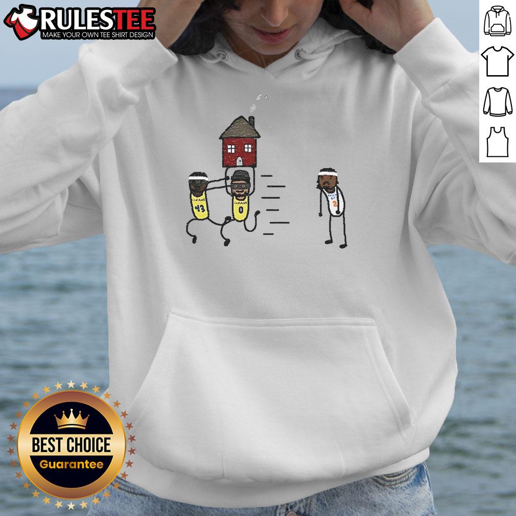 Funny Tyrese Haliburton Vs Pascal Siakam Indiana Pacers Sag Oklahoma City Thunder Meme Hoodie Funny Tyrese Haliburton vs Pascal Siakam meme hoodie featuring Indiana Pacers and Oklahoma City Thunder graphics.