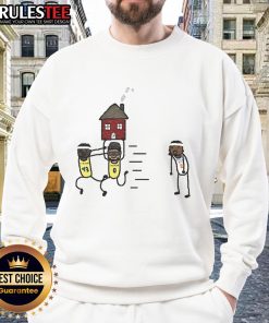 Funny Tyrese Haliburton vs Pascal Siakam meme sweatshirt featuring Indiana Pacers and Oklahoma City Thunder graphics.