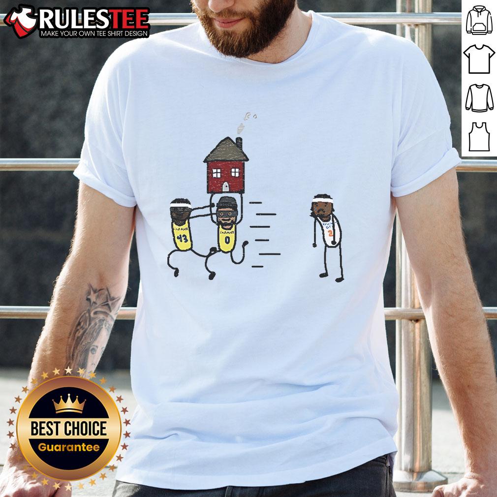 Funny Tyrese Haliburton Vs Pascal Siakam Indiana Pacers Sag Oklahoma City Thunder Meme T-Shirt Funny Tyrese Haliburton vs Pascal Siakam meme T-shirt featuring Indiana Pacers and Oklahoma City Thunder design.