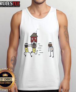 Funny Tyrese Haliburton vs Pascal Siakam meme on a tank top, featuring Indiana Pacers and Oklahoma City Thunder themes.