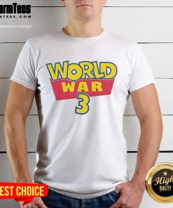 Funny World War 3 Pokmon Logo T-Shirt featuring a playful design blending Pokmon with a humorous war theme.