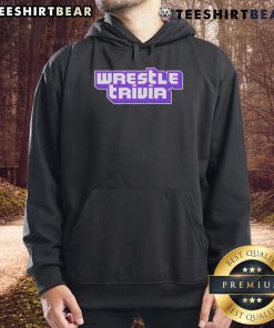 Funny Wrestling Trivia Twitch Text Hoodie featuring playful graphics and vibrant colors for wrestling fans and streamers.