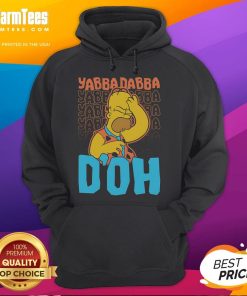 Funny Yabba Dabba Doh Homer Stone Age hoodie featuring a playful design inspired by The Flintstones characters.