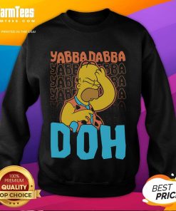 Funny Yabba Dabba Doh Homer Stone Age sweatshirt featuring a cartoon design, perfect for fans of The Simpsons.