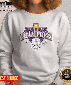Alt Text: LSU Tigers Baseball Logo Sweatshirt celebrating the 2025 National Champions, perfect for fans and collectors.