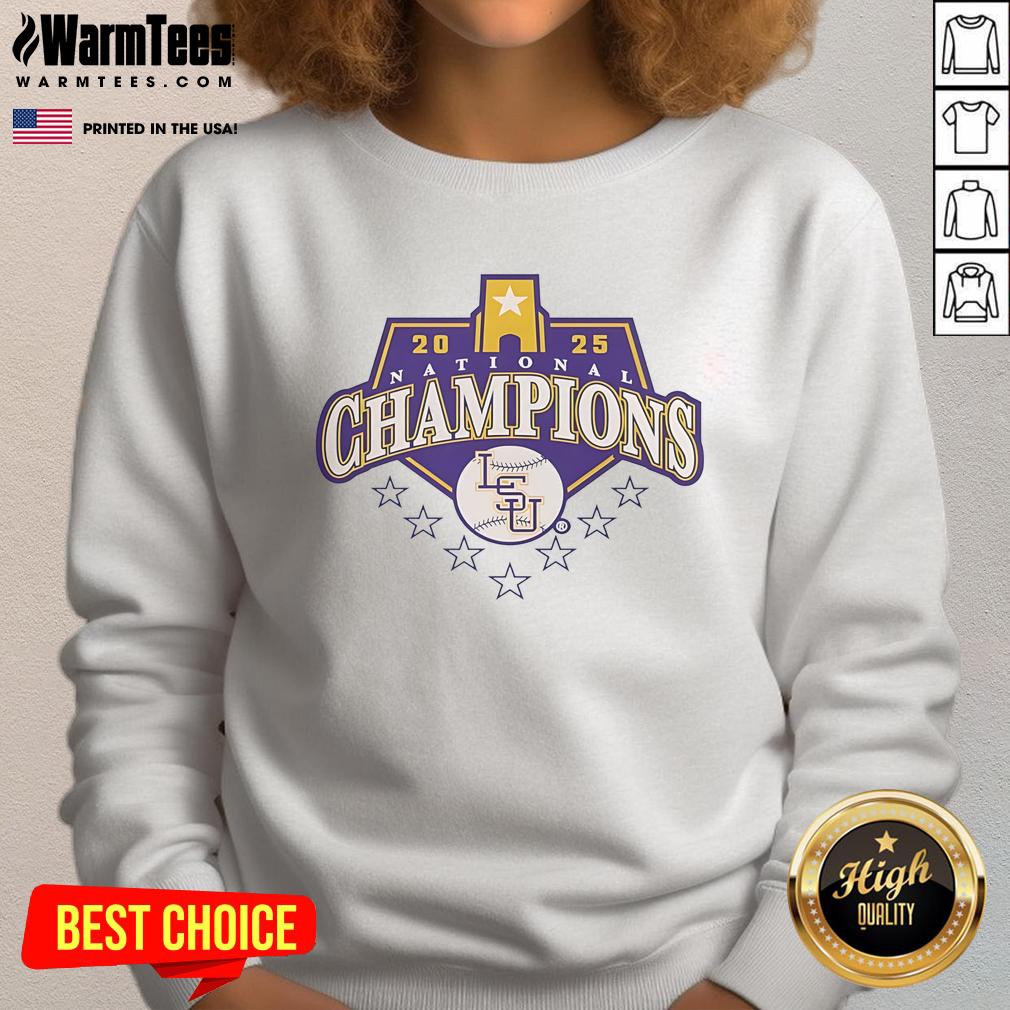 Good 2025 National Champions Lsu Tigers Baseball Logo Sweatshirt Alt Text: LSU Tigers Baseball Logo Sweatshirt celebrating the 2025 National Champions, perfect for fans and collectors.
