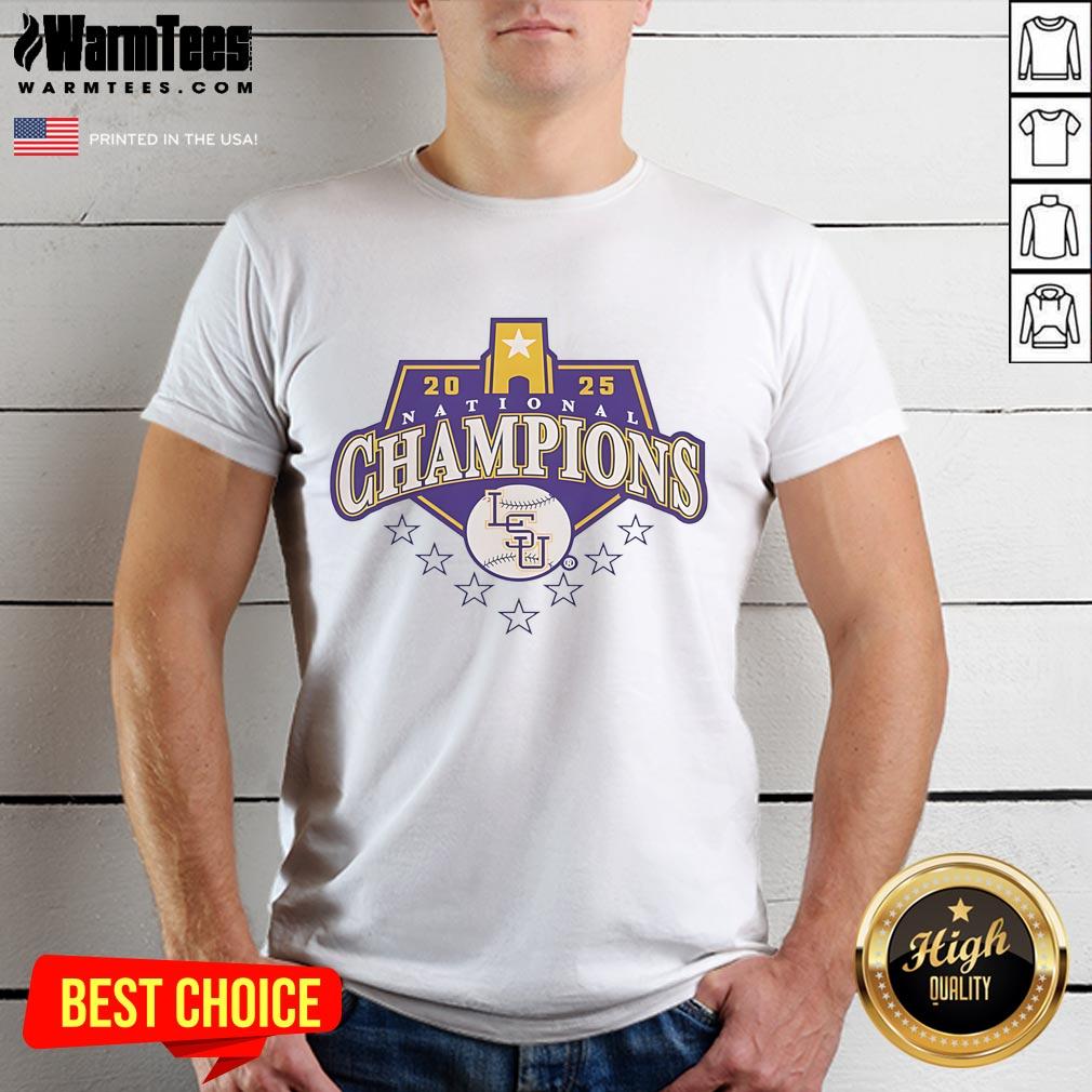 Good 2025 National Champions Lsu Tigers Baseball Logo T Shirt Alt Text: LSU Tigers Baseball Logo T-Shirt celebrating the 2025 National Champions with vibrant colors and stylish design.