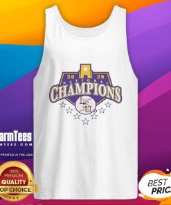 LSU Tigers Baseball logo tank top celebrating the 2025 National Champions, perfect for fans and summer wear.