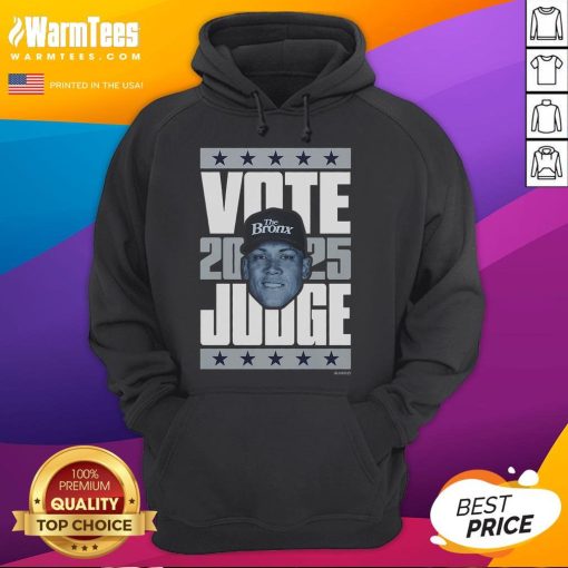Good Aaron Judge 2025 Vote Hoodie featuring bold graphics supporting Aaron Judge for 2025 elections, perfect for fans.