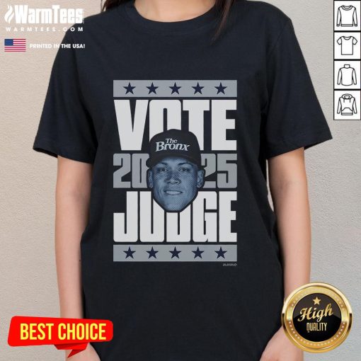Good Aaron Judge 2025 Vote Ladies Tee featuring a stylish design for baseball fans supporting Aaron Judge.