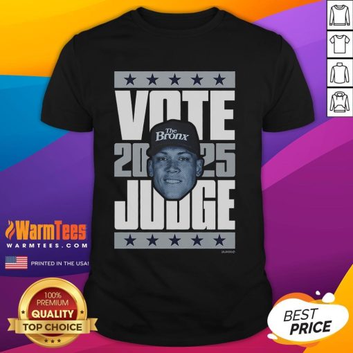 Good Aaron Judge 2025 Vote T-Shirt featuring a bold design, perfect for fans supporting Judge's MVP campaign.