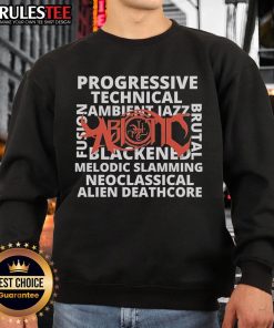 Good Abiotic Alien Deathcore Progressive Technical Sweatshirt featuring unique artwork and bold graphics for music fans.