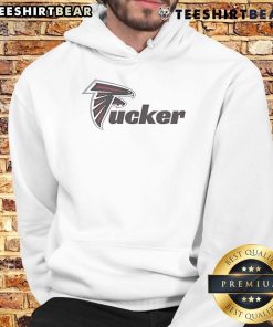 Stylish Atlanta Falcons hoodie with bold 'Fucker' graphic, perfect for fans showcasing team spirit and attitude.