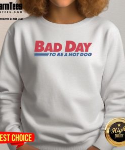 Good Bad Day 2025 sweatshirt featuring a fun hot dog graphic, perfect for casual and quirky fashion lovers.