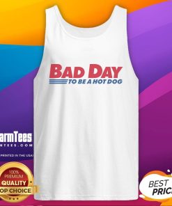 Good Bad Day 2025 Hot Dog Tank Top featuring a fun graphic design, perfect for summer casual wear or dog lovers.