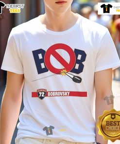 Good Bob Stanley Cup Playoff Florida Panthers T-Shirt featuring vibrant team colors and bold graphic design.