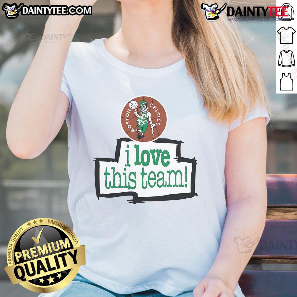 Good Boston Celtics Hardwood Classics I Love This Team Ladies Tee Good Boston Celtics Hardwood Classics 'I Love This Team' Ladies Tee showcasing team pride and stylish design.