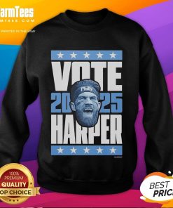 Good Bryce Harper 2025 Vote Sweatshirt featuring bold graphics, perfect for fans supporting Harper's campaign.