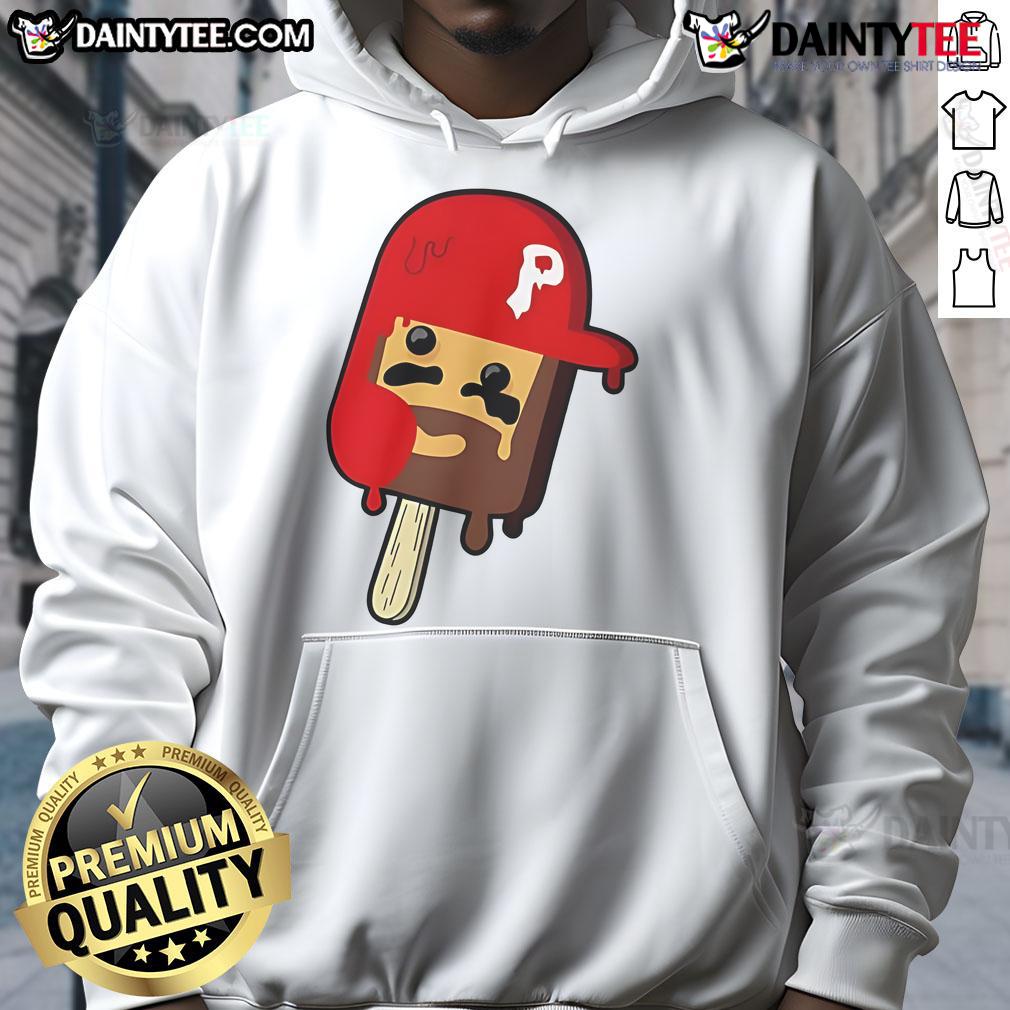 Good Bryce Harper Pop Ice Philadelphia Phillies Hoodie Bryce Harper wearing a Philadelphia Phillies hoodie, showcasing the stylish Good Bryce Harper Pop Ice design.