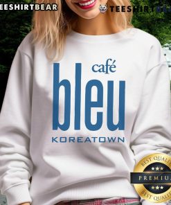 Good Cafe Bleu Koreatown sweatshirt featuring a stylish design and vibrant colors, perfect for casual wear.