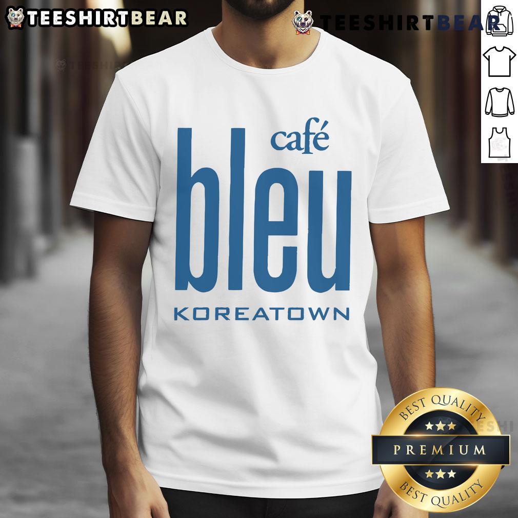 Good Cafe Bleu Koreatown T Shirt Good Cafe Bleu Koreatown T-Shirt featuring a vibrant design and stylish graphics, perfect for casual wear in Koreatown.
