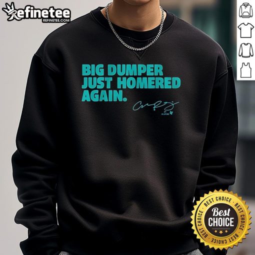 Good Cal Raleigh Big Dumper Just Homered Again Sweatshirt featuring a stylish design for baseball fans.