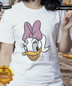 Good Daisy Duck Disney big face ladies tee featuring vibrant colors and a playful design, perfect for Disney fans.
