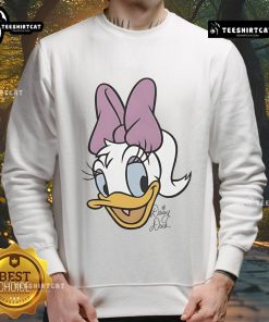 Alt Text: Good Daisy Duck Disney big face sweatshirt featuring a vibrant design of Daisy Duck's cheerful expression.
