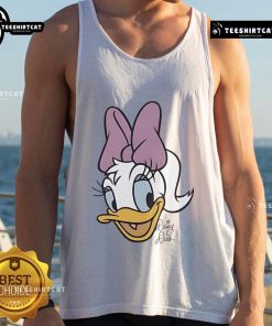 Good Daisy Duck Disney big face tank top featuring a vibrant design of Daisy's cheerful face, perfect for summer style.