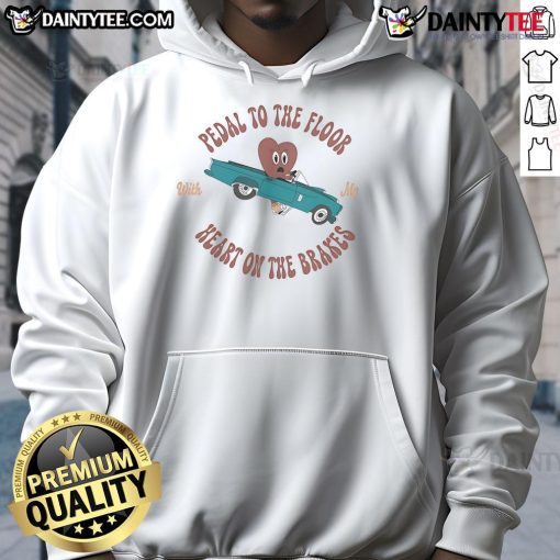 Good Dalton Mauldin Circular Pedal to the Floor hoodie featuring a stylish design with heart and brake graphic.