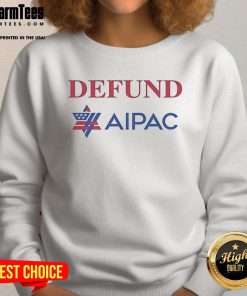 Alt Text: Good Defund AIPAC Sweatshirt featuring bold text design, perfect for advocating political change and social justice.