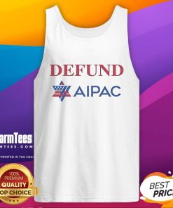 Good Defund AIPAC tank top featuring bold text design promoting activism and awareness about AIPAC's influence.