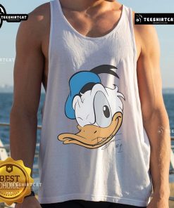 Good Donald Duck Disney big face tank top featuring a vibrant graphic of Donald Duck on a stylish shirt.