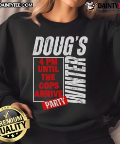 Good Dougs Winter Party February sweatshirt featuring cozy design, perfect for chilly weather and festive gatherings.