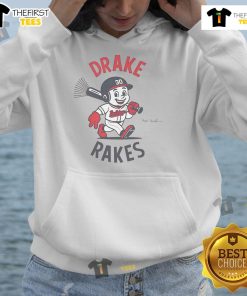 Good Drake Baldwin wearing a stylish Drake Rakes hoodie, showcasing a trendy streetwear look in urban setting.