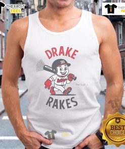 Good Drake Baldwin wearing a stylish Drake Rakes tank top, showcasing a trendy summer fashion look.